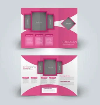 Brochure mock up design template Stock Illustration