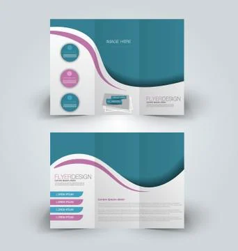 Brochure mock up design template Illustrazione stock