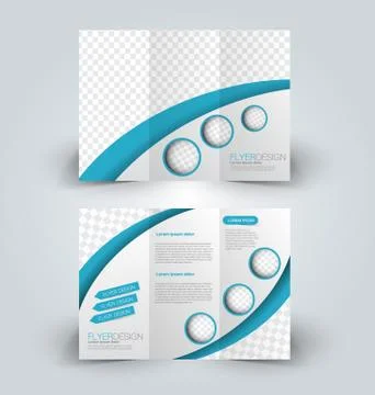 Brochure mock up design template Stock Illustration