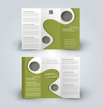 Brochure mock up design template Stock Illustration