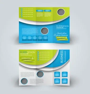 Brochure mock up design template Stock Illustration