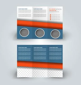 Brochure mock up design template Stock Illustration