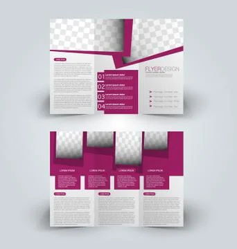 Brochure mock up design template Stock Illustration