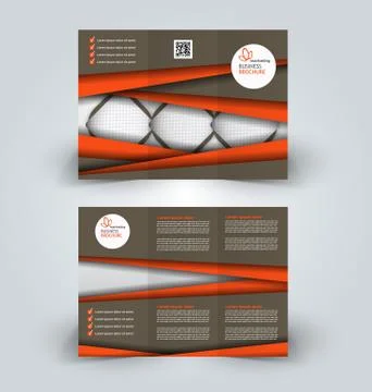 Brochure mock up design template Stock Illustration