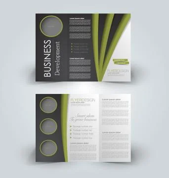 Brochure mock up design template Stock Illustration
