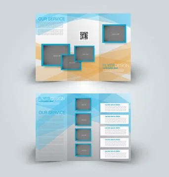 Brochure mock up design template Stock Illustration