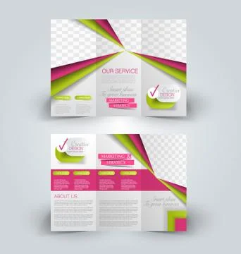 Brochure mock up design template Stock Illustration