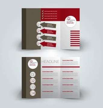 Brochure mock up design template Stock Illustration