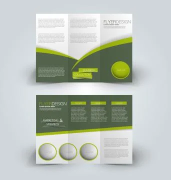 Brochure mock up design template Stock Illustration