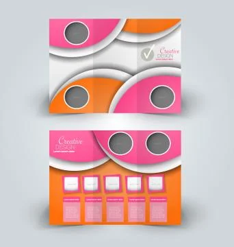 Brochure mock up design template Stock Illustration