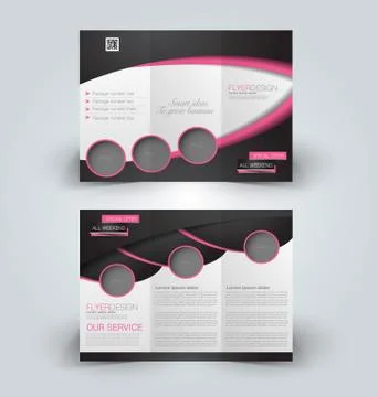 Brochure mock up design template Stock Illustration