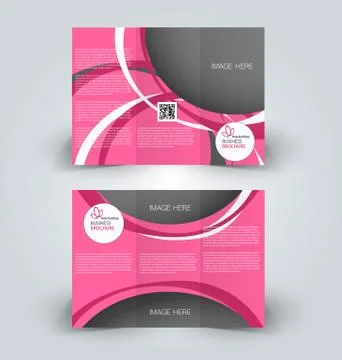 Brochure mock up design template Stock Illustration
