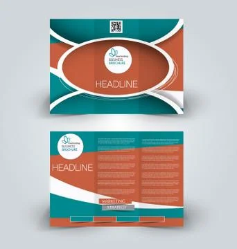 Brochure mock up design template Stock Illustration