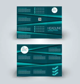 Brochure mock up design template Stock Illustration