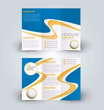 Brochure mock up design template Stock Illustration