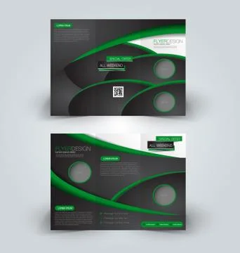 Brochure mock up design template Stock Illustration