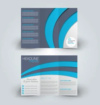 Brochure mock up design template Stock Illustration