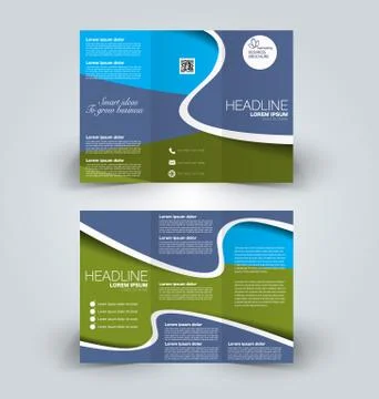 Brochure mock up design template Stock Illustration