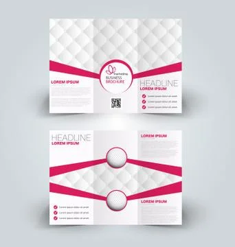 Brochure mock up design template Stock Illustration