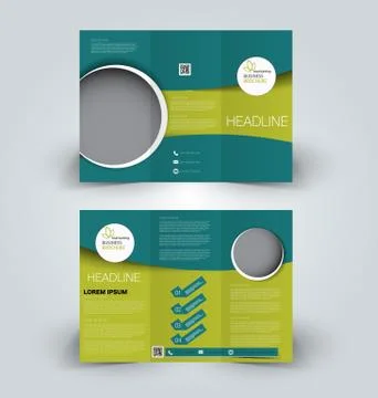 Brochure mock up design template Stock Illustration