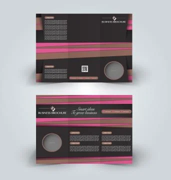 Brochure mock up design template Stock Illustration