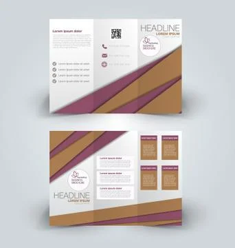 Brochure mock up design template Stock Illustration