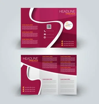 Brochure mock up design template Stock Illustration