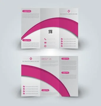 Brochure mock up design template Stock Illustration