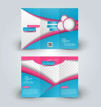 Brochure mock up design template Stock Illustration