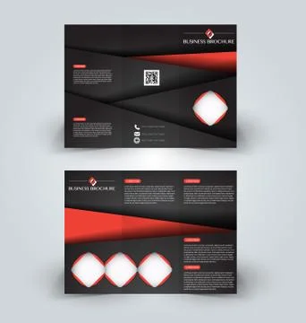 Brochure mock up design template Stock Illustration