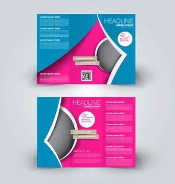 Brochure mock up design template Stock Illustration
