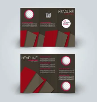 Brochure mock up design template Stock Illustration