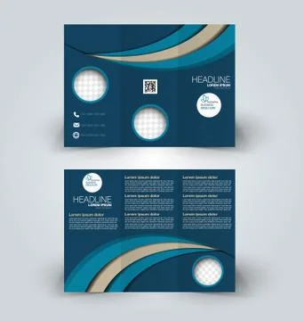 Brochure mock up design template Illustrazione stock