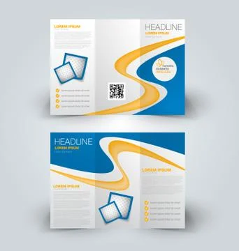 Brochure mock up design template Stock Illustration