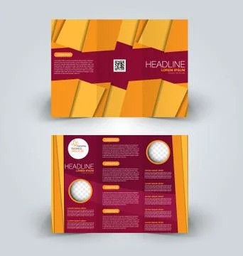 Brochure mock up design template Stock Illustration
