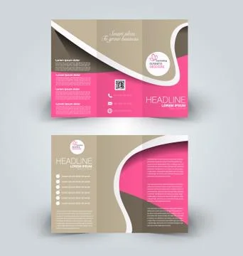 Brochure mock up design template Stock Illustration