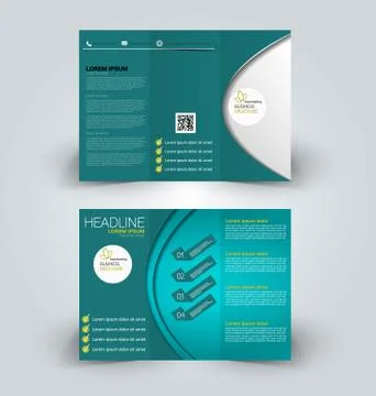 Brochure mock up design template Stock Illustration