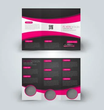 Brochure mock up design template Stock Illustration