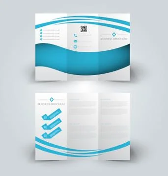 Brochure mock up design template Stock Illustration