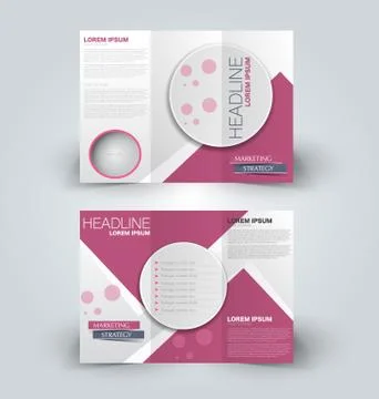Brochure mock up design template Stock Illustration