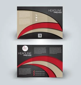 Brochure mock up design template Stock Illustration