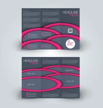 Brochure mock up design template Stock Illustration