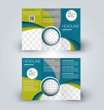 Brochure mock up design template Stock Illustration