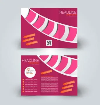 Brochure mock up design template Stock Illustration