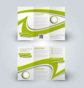 Brochure mock up design template Stock Illustration