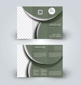 Brochure mock up design template Stock Illustration