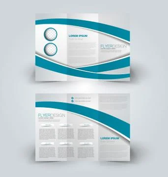 Brochure mock up design template Stock Illustration