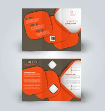 Brochure mock up design template Stock Illustration