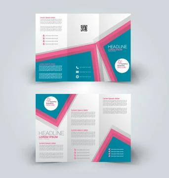 Brochure mock up design template Stock Illustration