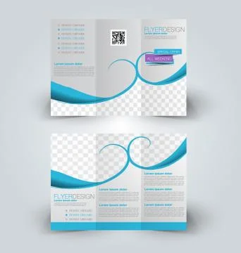Brochure mock up design template Stock Illustration